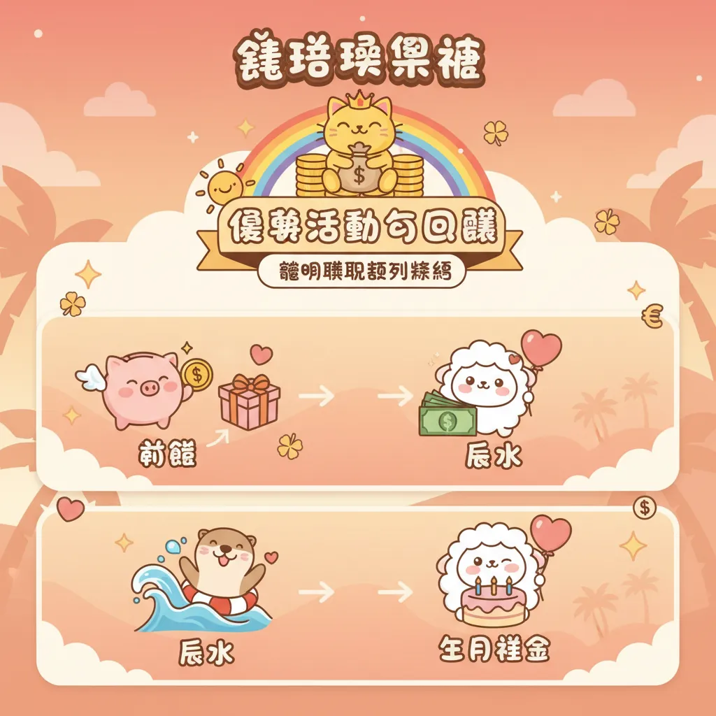 優惠活動與回饋：首儲、返水、生日禮金，聰明賺取額外獎勵